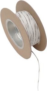 White / Brown 18 Gauge OEM Color Match Primary Wire - 100' Spool