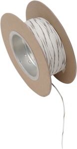 White / Brown 18 Gauge Color Match Primary Wire - 100' Spool
