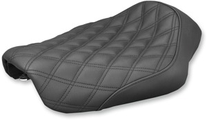 Saddlemen Renegade Lattice Stitch Solo Seat Black For Harley Dyna - Solo seat with GelCore for Harley Dyna models