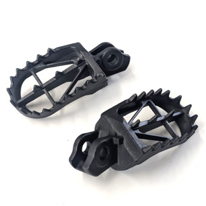 Open Box Wide MX Foot Pegs +5mm Height Chromoly Black Fits 08-09 RMZ450
