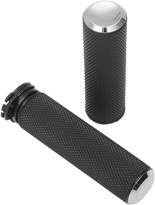 Arlen Ness Cable Style Fusion Series Grips Chrome Knurled