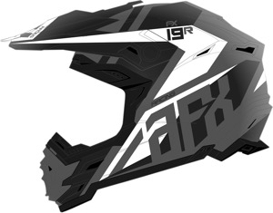 FX-19R Racing Full Face Offroad Helmet Matte Gray/White Large