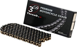 EK 520 RV3D NX2-Ring Drive Chain 120L Black/Gold - 120-link NX2-ring chain in black/gold