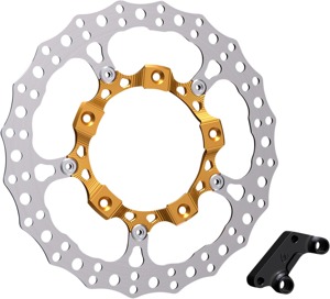 Left Side 14" Full Floating Rotor w/ Bracket Gold