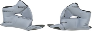 ICON Airmada Helmet Cheek Pads Hydra-Dry Small Gray 20mm - Replacement cheek pads for Airmada helmets Small