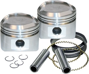 S&S Cycle 89in Stroker Piston Kit Standard Bore For Harley 84-99 - Low compression piston kit For Harley 1984-1999
