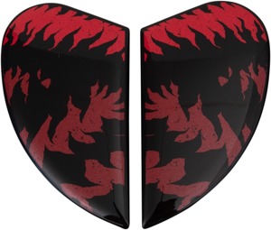 ICON Airform Helmet Side Plates Lycan Red One Size - Replacement side plates for Icon Airform helmets