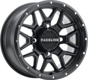 Raceline Krank Simulated Beadlock Wheel 15x7 4x156 +10mm Black