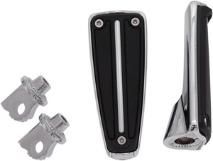 Ciro Rail Footpegs Chrome Pair For Harley Standard Clevis Mounts - Fits HD 1/2" clevis mounts 1987-2024 For Harley-Davidson