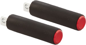 Arlen Ness Knurled Red Passenger Pegs for M8 Softails