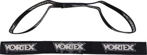 Vortex Soft Tie 1.5in x 18in Black Tie-Down Strap, Universal - 1.5in x 18in soft tie-down strap, 990 lb capacity