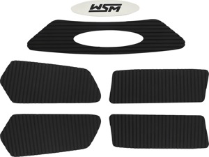 WSM Traction Mat Set Black For Sea-Doo GTS GTI GTX GT - Black traction mat set for Sea-Doo GTS, GTI, GTX, GT