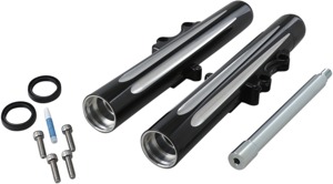 Arlen Ness Hot Leg Fork Legs Black Deep Cut Dual Disc