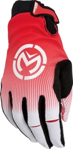 Moose SX1 Gloves Red White Black Large Men's Short Cuff MX - Pre-curved MX gloves, Large, Red/White/Black