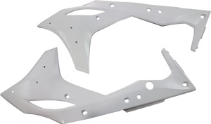 Cycra Powerflow Radiator Shrouds White Fits 2017-2020 Kawasaki KX250F
