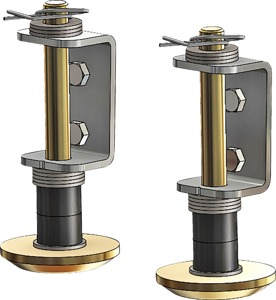 KFI Plow Skid Kit Pair with Hardware, Zinc Plated