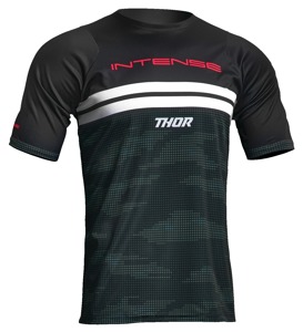 Thor Intense Assist Decoy Short-Sleeve Jersey XL Camo Green Men's - Performance MTB jersey, XL, Camo Green, Men's