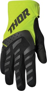 Thor Youth Spectrum Gloves - Acid/Black, Size S - Durable youth gloves with touchscreen tips