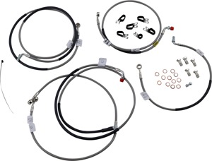 Stainless Steel Brake Line Kit - F&R Brake Lines - For 15-21 Yamaha YZF R1