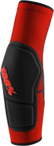 100% Ridecamp Elbow Guards Black/Red Adult Small - Lightweight padded bicycle elbow guards, Small