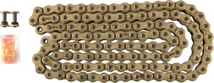 RK 525 XRE Gold Sealed XW-Ring Chain 122 Link - Gold 525 XRE chain, 122 links, XW-ring sealed