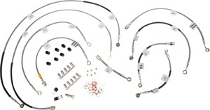 Stainless Steel ABS Brake Line Kit - F&R Brake Lines - For 12-21 Yamaha XTZ1200 Super Tenere