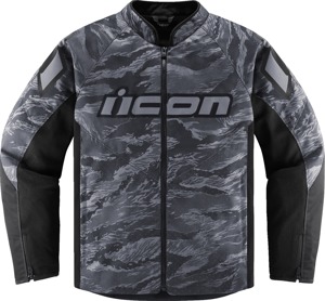 ICON Hooligan CE Tigersblood Jacket XL Gray/Black Men's - Men's sport fit riding jacket