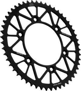 Black Aluminum Rear Sprocket - 52 Teeth 520 Pitch