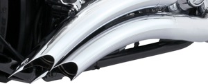 Chrome Big Radius PCX Full System Exhaust For 13-17 Softail Breakout