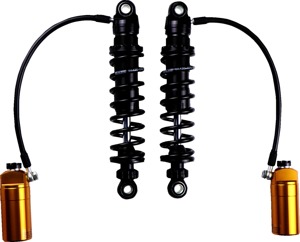 Ohlins STX 36 Blackline Rear Shocks Pair Black Harley Touring For FL Models