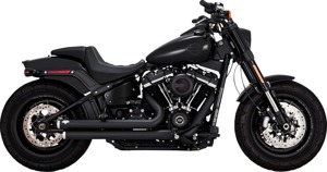Vance & Hines Bigshots Staggered PCX Exhaust Black Fits Softail 1986-2017