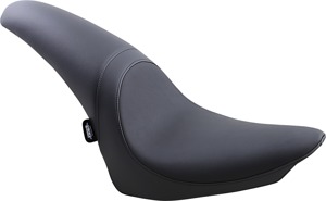 Predator Smooth Vinyl 2-Up Seat - Black - For 00-17 Harley Softail