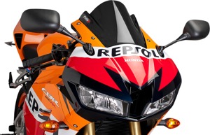 PUIG Z-Racing Windscreen Black For Honda CBR600RR 2013-2025 - Black Z-Racing windscreen for Honda CBR600RR 13-25