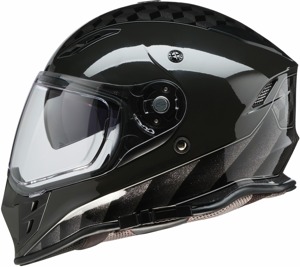 Z1R Nemesis Thunderbird Helmet XL Black/Gray - Full face helmet with drop-down sun visor