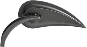 Arlen Ness Rad III Teardrop Mirror Black Left 7"x3"
