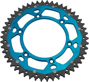 2-Piece 520 Rear Sprocket 51T Blue - For Yamaha WR YZ IT TTR