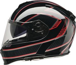 Z1R Warrant Amplify Helmet XS Red/Black Gloss - Full face helmet with sun visor