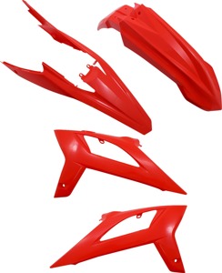 Acerbis Standard Plastic Kit Beta RR Red For 2020-2022 Models - Replacement body kit for Beta RR 2020-2022 models