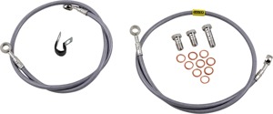 Stainless Steel Front Brake Line Kit - 2 Lines - For 01-05 Yamaha FZ1