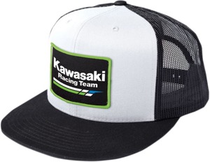 Men's Kawasaki Racing Hat White/Black by Factory Effex