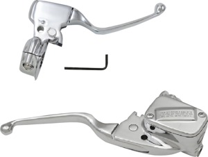 Drag Specialties Brake and Clutch Lever Assembly Chrome For Harley-Davidson