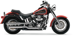 3" Chrome Slip on Exhaust - For 07-17 Harley Davidson FLSTF/FXSTD Softail