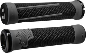 ODI AG-2 Lock-On Grips Black/Graphite Pair - Large diameter lock-on grips for MTB/BMX