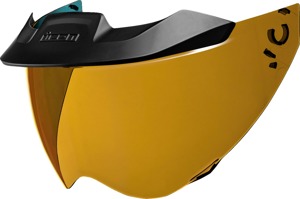 ICON Domain MotoShield Gold Mirror Helmet Shield One Size - Replacement shield for ICON Domain helmets