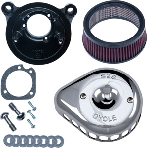 S&S Chrome Stealth Mini Teardrop Air Cleaners for Harley-Davidson