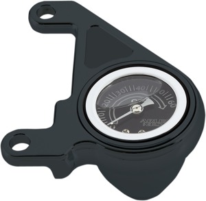 Arlen Ness Oil Pressure Gauge Kit Black 1-3/4 in. Gauge