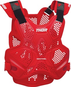 Thor Sentinel LTD Roost Guard XL/2XL Red White Adult - Roost guard XL/2XL Red/White for adult riders