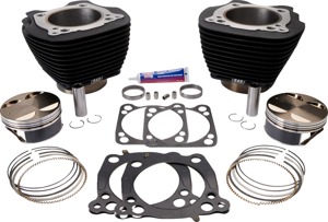 S&S 124" Big Bore Kit Black Fits Milwaukee-Eight