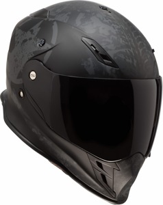 Z1R Nemesis Speed Demon Helmet Matte Black - Medium - Full face helmet with drop-down sun visor