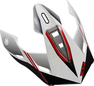 Z1R Range Bladestorm Helmet Visor Kit Black Red White One Size - Replacement visor kit for Z1R Range Bladestorm helmet